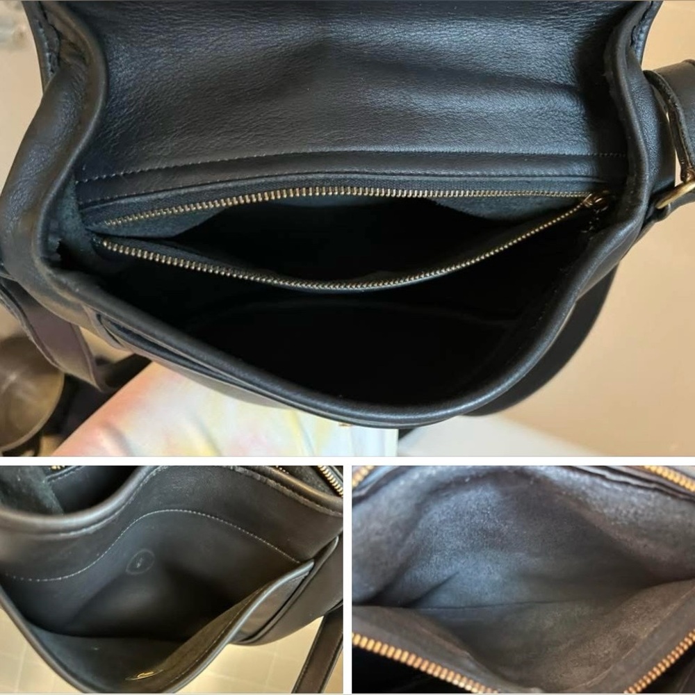 Coach vintage black leather tailored pouch #768-0905 made in US (GUC) purse - Picture 14 of 17